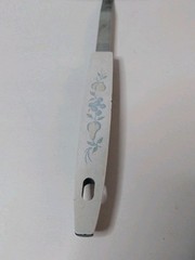 VINTAGE UNBRANDED STAINLESS STEEL USA GRAPES & PEARS SOLID HEAD SPATULA 13”