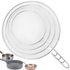 4-Piece Stainless Steel Splatter Screen Set | Oil Splash Guard for Frying Pan, 8