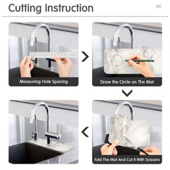 Kitchen Sink Splash Guard 1 PC 30 Inch Sink Faucet Mat Splash Guard for Bathr…