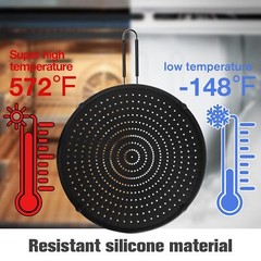 13″ Silicone Splash Guard for Frying Pan Heat Resistant Grease Splatter Screen