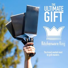 3 Mirror Polished Stainless Steel Griddle Spatula Set With Beveled Edges Grill