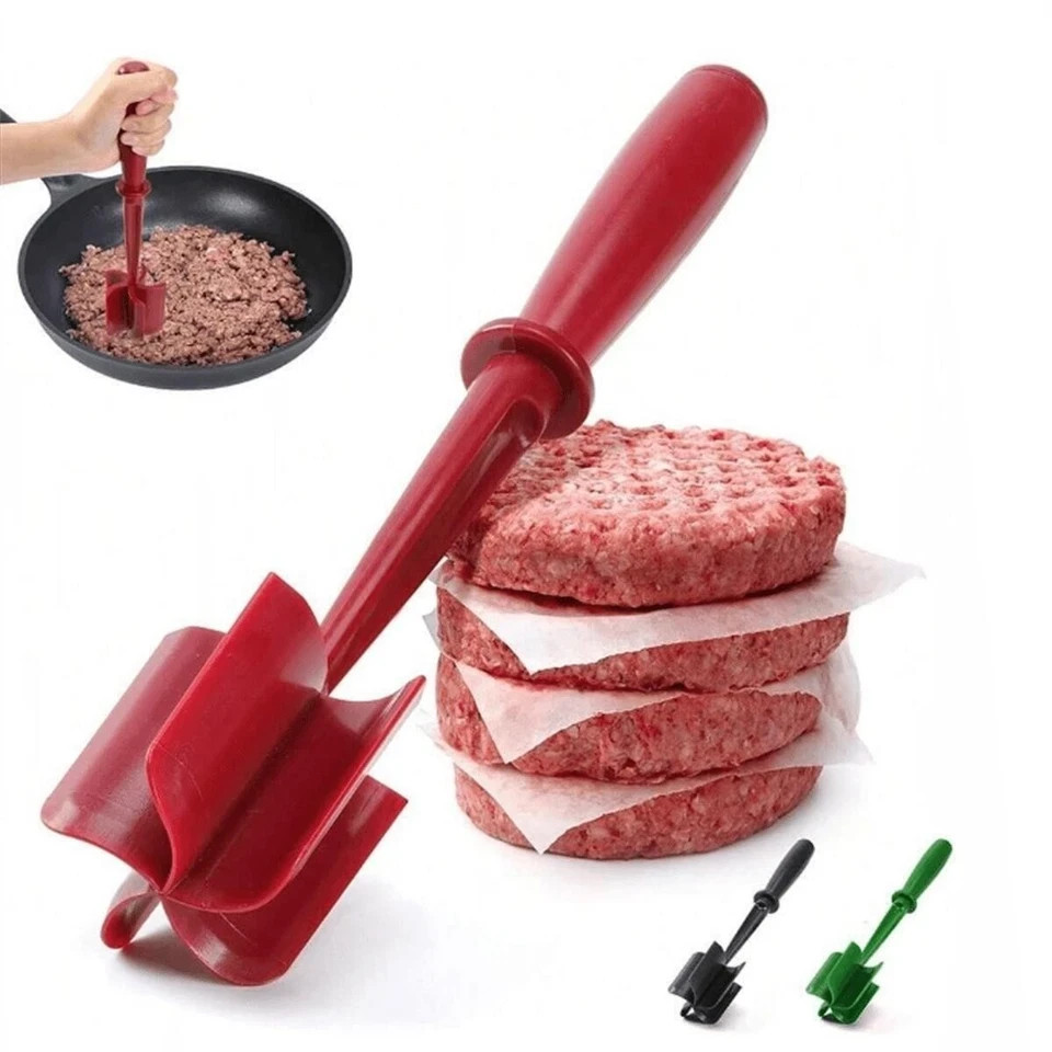 Pampered Chef Mix Chop Meat Chopper Black Nylon Crumble Mixer Masher