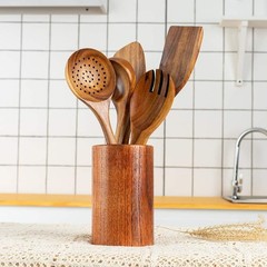 Wood Kitchen Utensils Set, 5 PCs Natural Acacia Wooden Spoons For Cooking for…