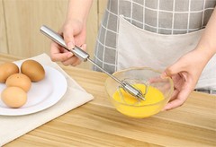 Semi-Automatic Egg Whisk Hand Push Egg Beater Stainless Steel Blender Mixer Whis