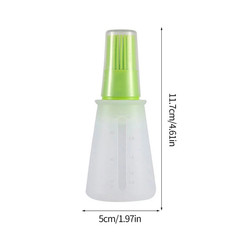 Silicone Heat-Resistant Food Grade Kitchen Baking Oil Dispenser with Small Brush