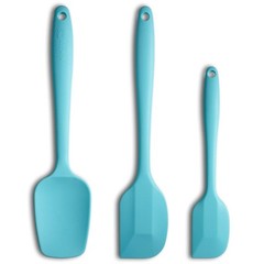 SILICONE SPATULA 3PIECE SET ERGONOMIC HANDLE HIGH HEATRESISTANT SPATULAS NONSTIC