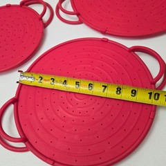 3 Pc Silicone Frying Pan Grease Splatter Guard Heat-Resistant Shield 8″ 10″ 12″