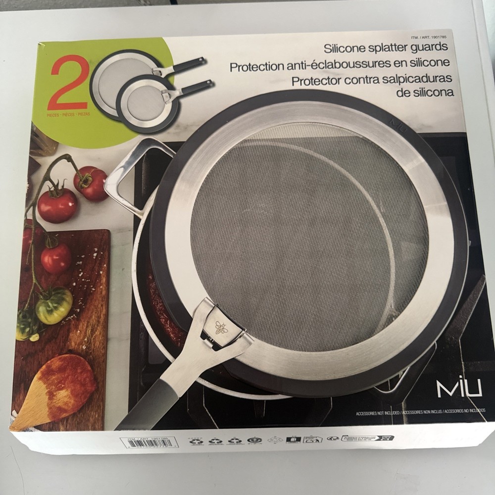 MIU 2-piece Silicone Splatter Guards NEW SEALED.
