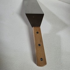 Unbranded SS Turner Spatula Large 8″ Total length includes Wood Handle 14.5″ NOS
