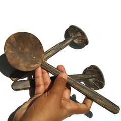 5 Coconut Shell Spoons kitchen tools handmade Eco friendly natural product Table