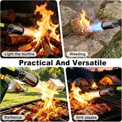 SEESE Powerful Propane Torch Gun,Kitchen Cooking Torch With One-Touch Max Fir…