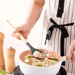 12 PCS Silicone Kitchenware Utensil Set with Wooden Handle & Holder