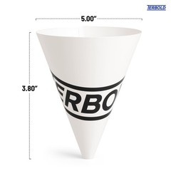100pcs Disposable Paper Funnels for Motor Oil, Windshield Fluid, 10oz White