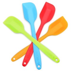 SILICONE SPATULA 4PIECE SET HEATRESISTANT SPATULAS NONSTICK RUBBER SPATULAS WITH