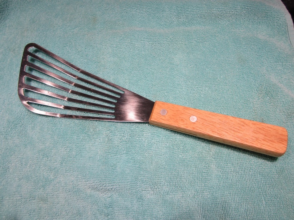 Unbranded Slotted Fish Spatula Turner w/ Wood Handle