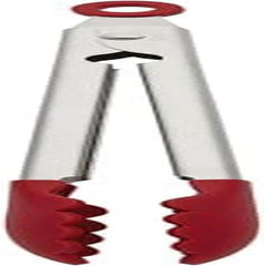 KitchenAid Silicone Stainless Steel Tongs, 12 Inch, Red