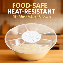 12″ Mixing Bowl Splatter Guard BPA FREE Fits Most Hand and Electric Mixers (1)