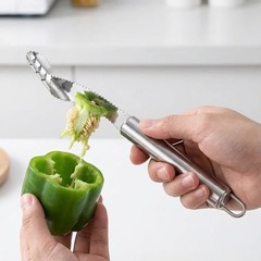 Stainless Steel Round Tube pepper corer – Kitchen Cooking Utensils piece – 1pc