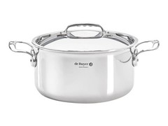 De Buyer Affinity Stainless Steel Roast Pot with Lid 24cm Pot DB3742-24