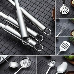 Cooking Utensil Set 8 Piece, Stainless Steel Kitchen Tool Set with Stand,Cook…