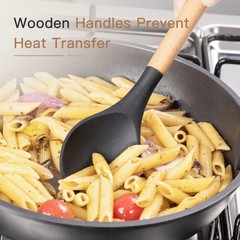 39 PCS Kitchen Utensils Set, Silicone Cooking Utensil Sets with Wooden Handle…