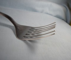 Emeril Lagasse Stainless 6 Tine 12″ Pasta Fork Black Plastic Handle China