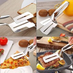 Steak Clamp Cooking Tong Stainless Steel Flipping Tongs Clips for BBQ Meats Fish