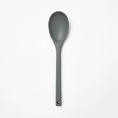 Silicone Solid Spoon Dark Gray Dishwasher-Safe Kitchen & Cooking Spoon