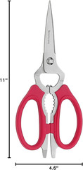 Messermeister 8-Inch Take-Apart Kitchen Scissors, Red – Includes Screwdriver, Nu