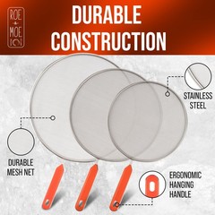Splatter Screens – Stainless Steel Splatter Screens for Frying Pan with Insul…