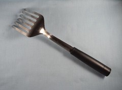 Emeril Lagasse Stainless 6 Tine 12″ Pasta Fork Black Plastic Handle China