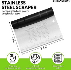 Bench Scraper for Baking Stainless Steel Dough Cutter and Scraper Tool Kitchen