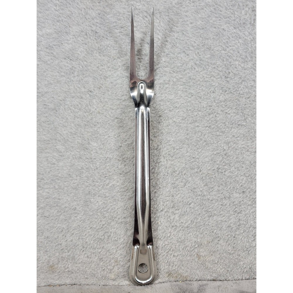 Stainless Steel Meat Fork 13.5 inch 2-Tine Carving BBQ Serving Utensil Silver