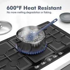 NEW ChefAide 5pc Silicone Spatula Set Heat Resistant Nonstick Cooking Tool Black