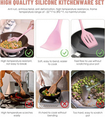 Kitchen Utensils Set-12 Pieces Silicone Cooking Utensils Set (Dishwasher Safe) 3