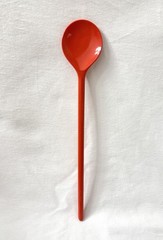 Vintage Dr Oetker 11.5” Round Stirring Spoon Red/Orange Melamine 522 MCM