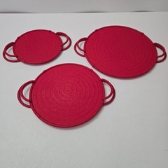 3 Pc Silicone Frying Pan Grease Splatter Guard Heat-Resistant Shield 8″ 10″ 12″