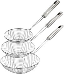 Dishwasher-Safe Stainless Steel Spider Strainer Set – 3 Sizes for Easy Food Prep