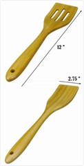 Set of 2 Large Spatula for Non Stick Cookware Eco-Friendly Bamboo Utensil S-4565