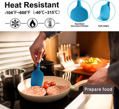 Silicone Spatula Set 5PCS Heat Resistant Baking Cooking Utensils Dishwasher Safe