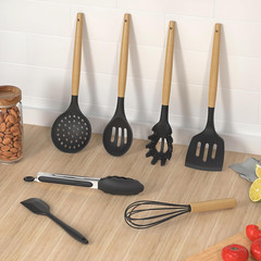Silicone Cooking Utensils Kitchen Utensil Set – 446°F Heat Resistant Silicone Ki