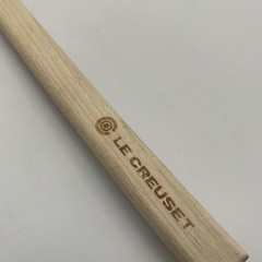 LE Creuset Red Silicone Spatula Scraper Wood Handle