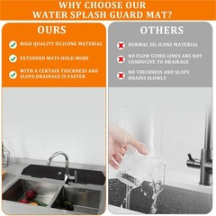 30 Inch Sink Splash Guard Silicone Sink Mat for Kitchen Faucet Bathroom