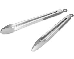 304 Stainless Steel Kitchen Cooking Tongs, 9″ and 12″ Set of 2