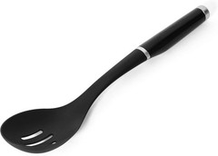 Versatile Black Slotted Spoon Single Unit | Lightweight Dishwasher Safe Kitchen