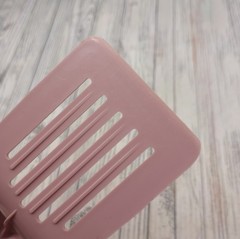 Vintage Ekco Pink Nylon Slotted Short Small Spatula Lightweight Plastic USA