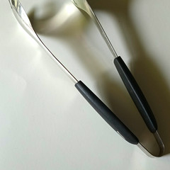 OXO Stainless Steel Kitchen Tongs with Black Plastic Grip Handles