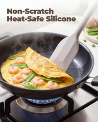 2 Pieces Silicone Spatula Set with Premium Steel Core, Heat Resistant Up to