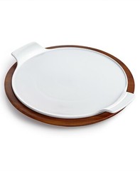The Cellar Pizza Stone with Acacia Wood Base 12.6″ x 15.75″ x 1.24″