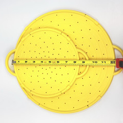 Silicone Splatter Screens Set of 2 Yellow Frying Pan Oil Grease Guard Kitchen